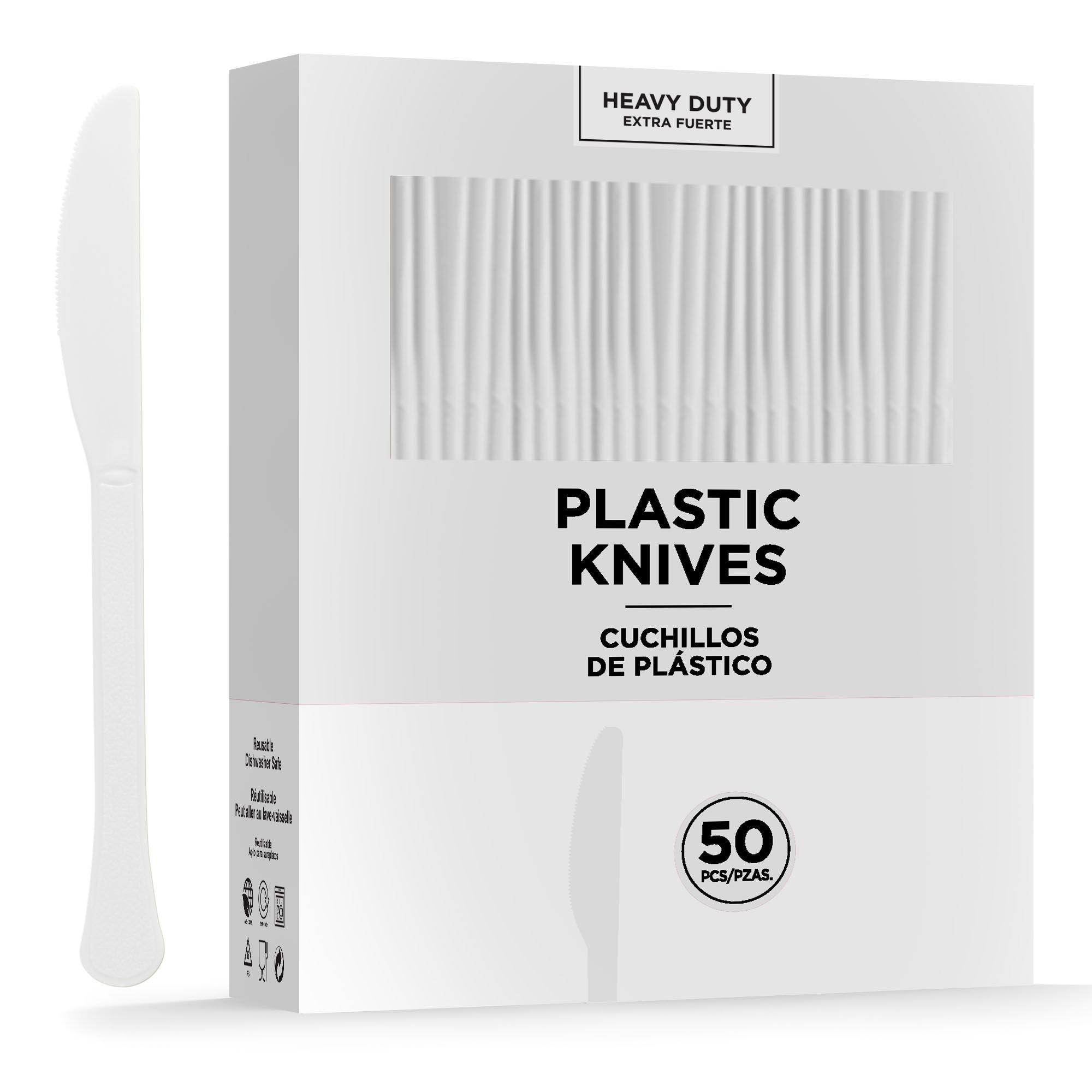 CLEAR HeavyDuty Plastic Knives, 50ct Party City